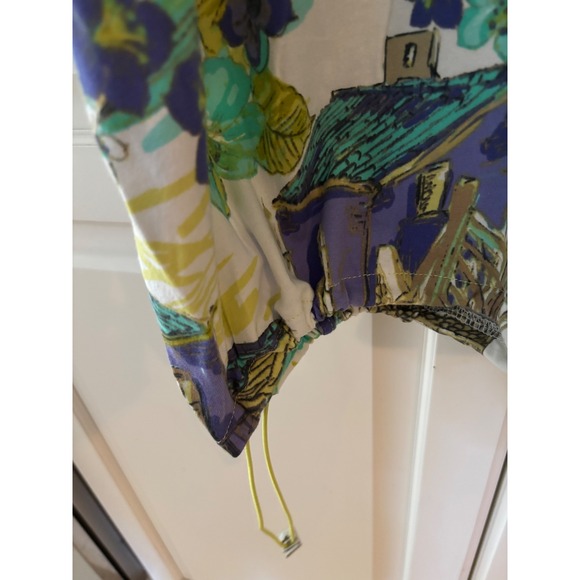 Ongque Woman Tropical Resort Scene Zipper Front Stretch‎ Top Size 2X - Picture 6 of 7